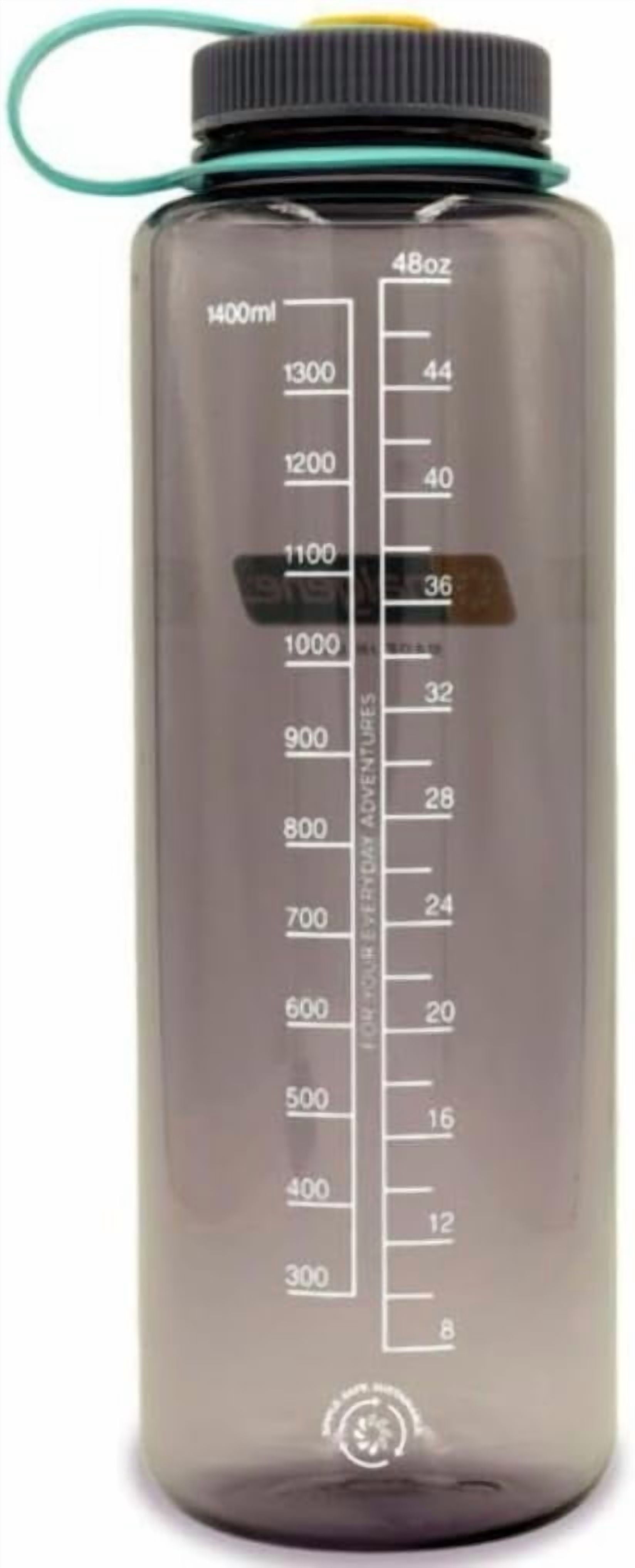 Nalgene Sustain Tritan BPA-Free Water  Made with Material Derived from 50% Plastic Waste (using ISCC certified mass balance), 48 OZ, Wide Mouth, Aubergine | GF2W