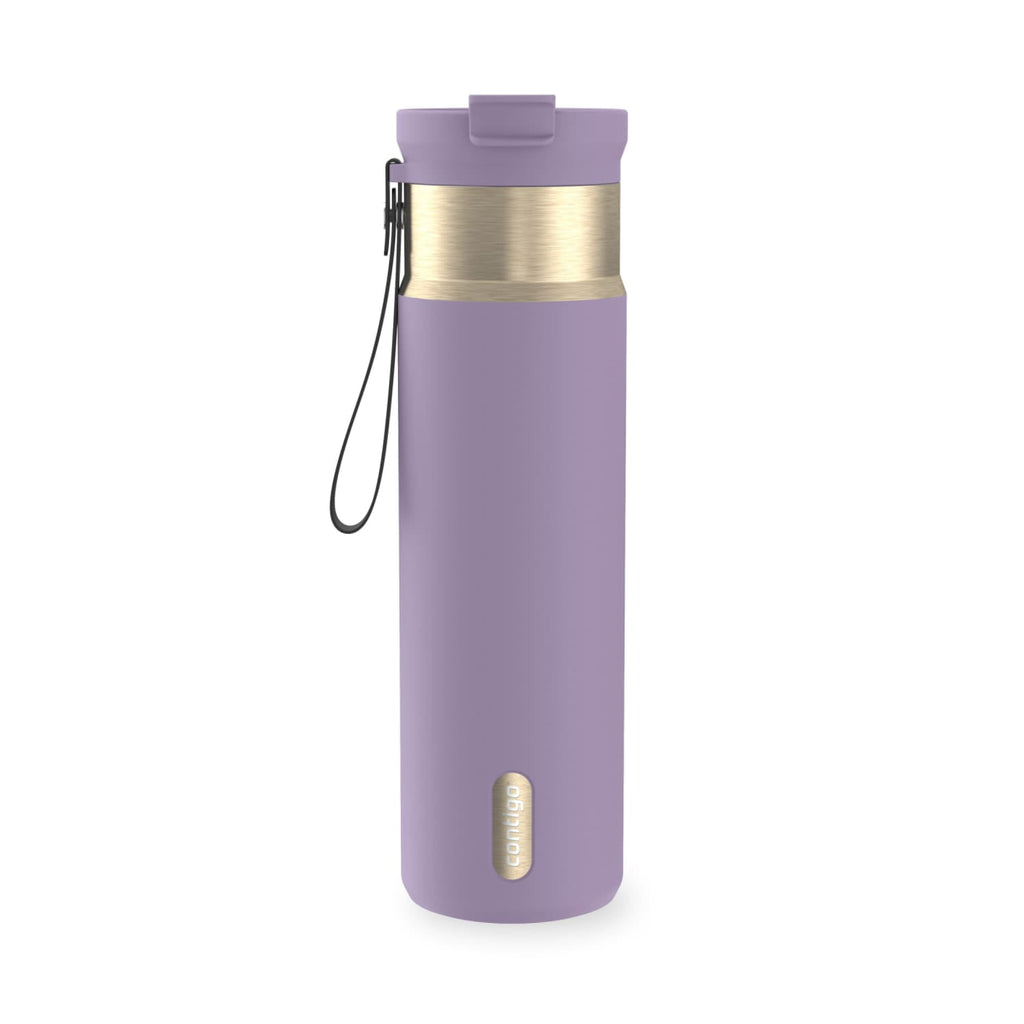 Contigo DualSip 24 oz Leakproof Insulated Water Bottle with Carrying Strap and 2-Way Lid | KJTN