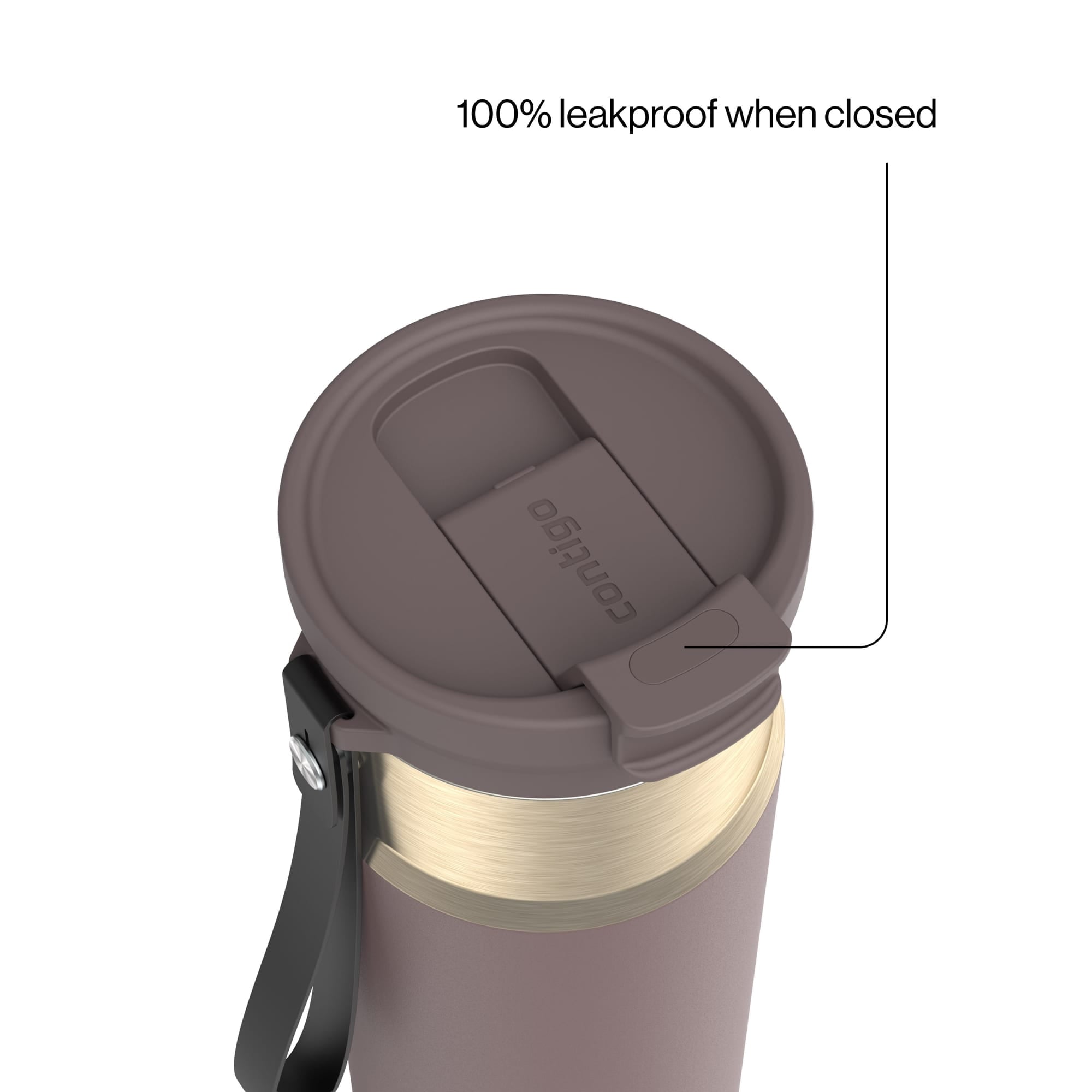 Contigo DualSip 24 oz Leakproof Insulated Water Bottle with Carrying Strap and 2-Way Lid | KJTN