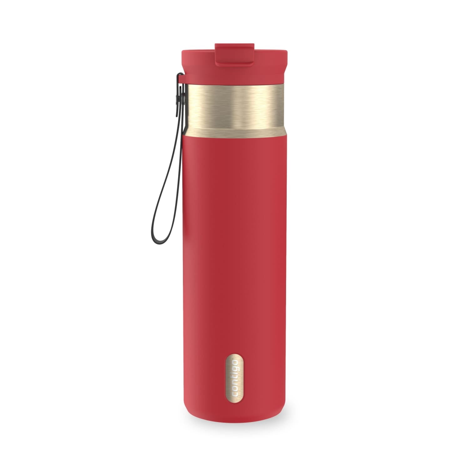 Contigo DualSip 24 oz Leakproof Insulated Water Bottle with Carrying Strap and 2-Way Lid | KJTN