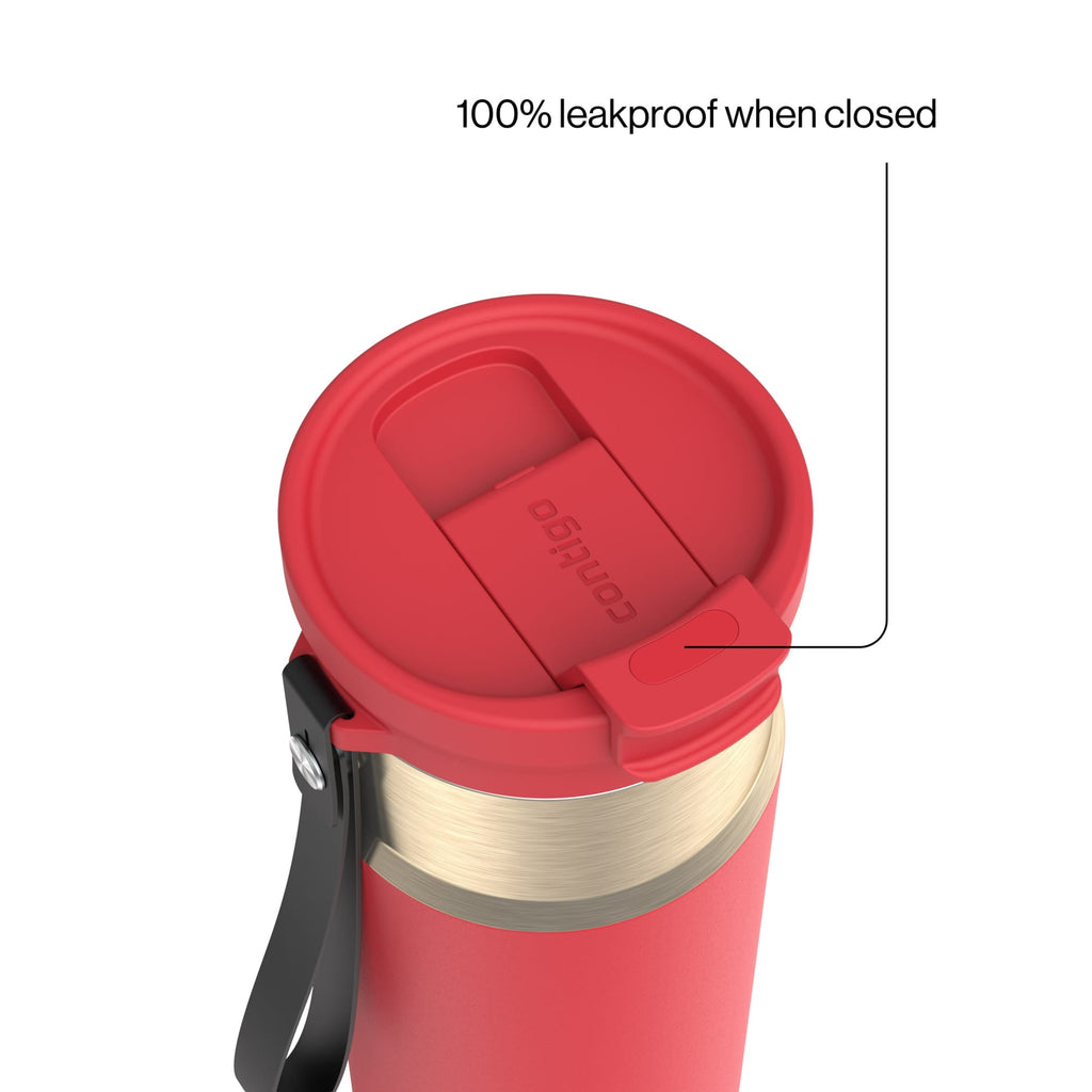 Contigo DualSip 24 oz Leakproof Insulated Water Bottle with Carrying Strap and 2-Way Lid | KJTN