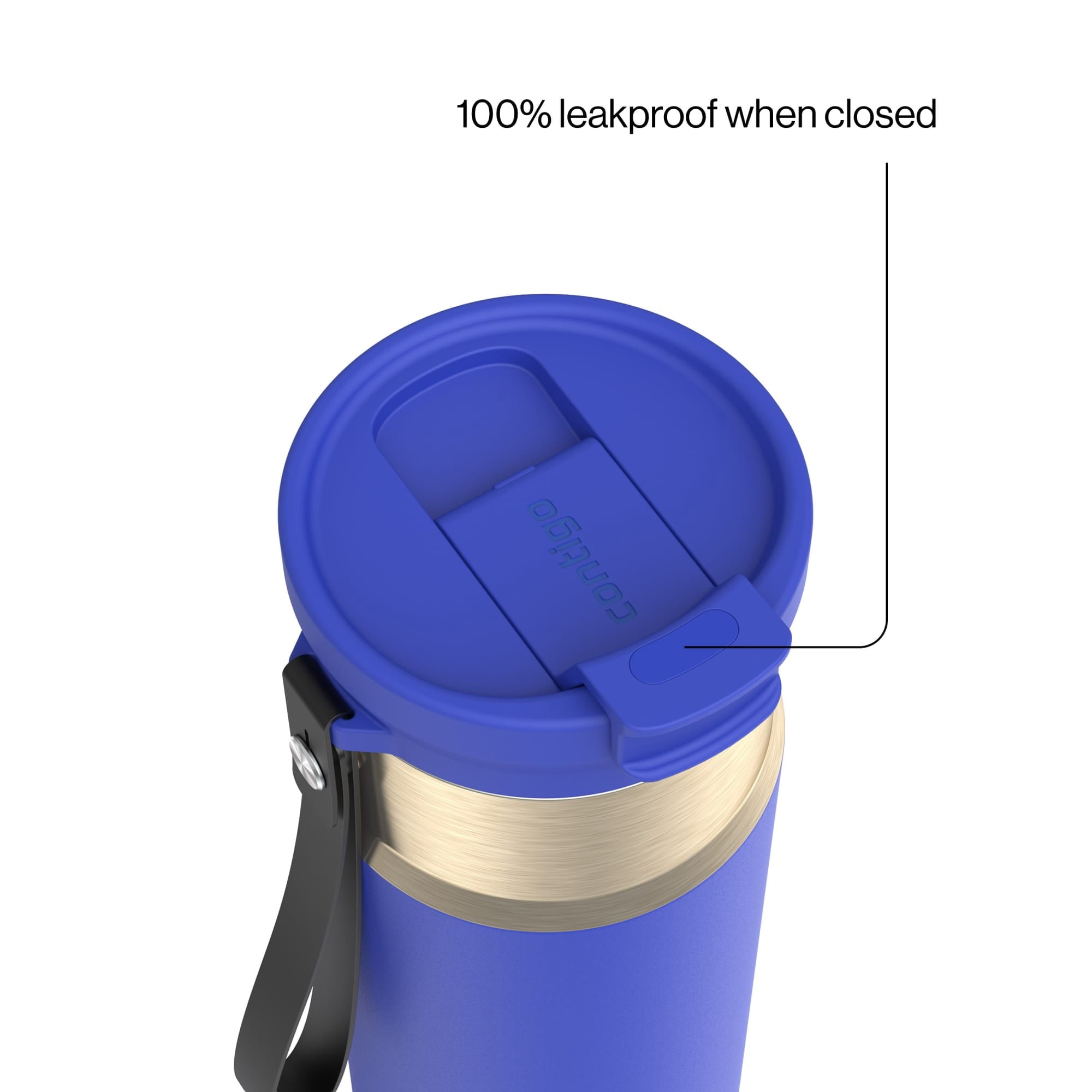 Contigo DualSip 24 oz Leakproof Insulated Water Bottle with Carrying Strap and 2-Way Lid | KJTN