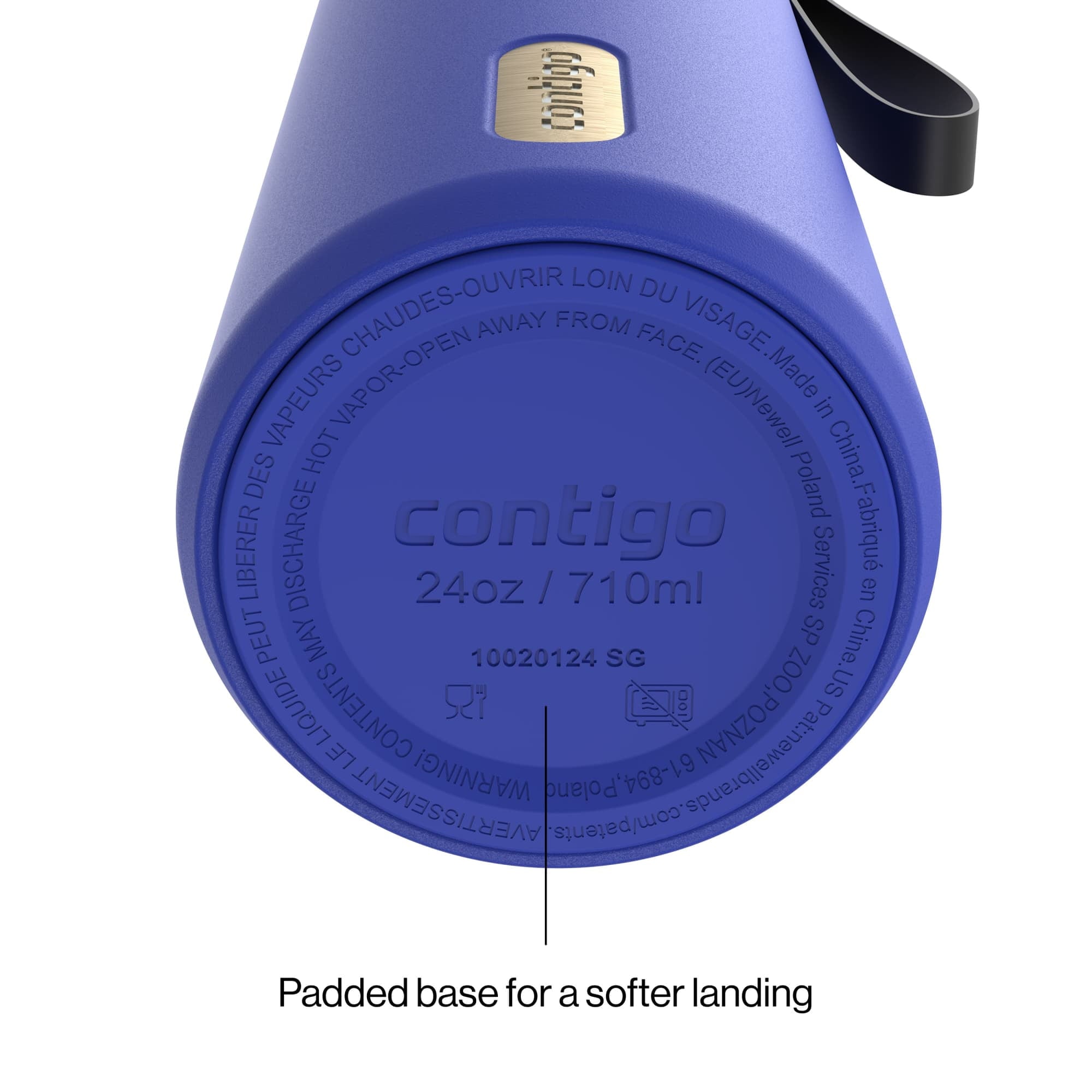 Contigo DualSip 24 oz Leakproof Insulated Water Bottle with Carrying Strap and 2-Way Lid | KJTN