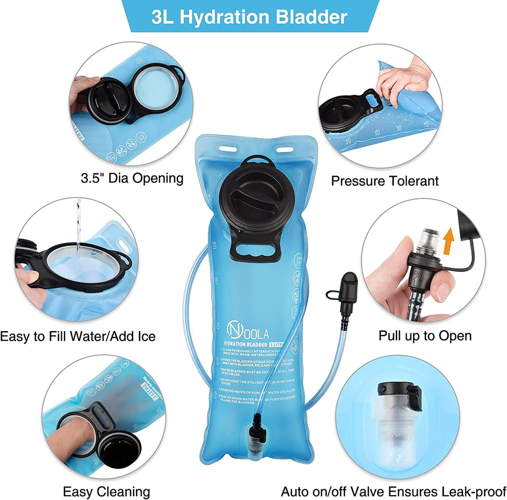 Brightify 17L Hydration Backpack with 3L TPU Water Bladder, Camel Backpack Hydration Pack for Hiking Hunting Climbing Cycling Biking Running, Molle Compatible Water Backpack for Men Women, Black | AQRX