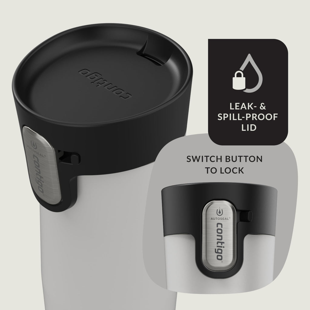 Contigo AUTOSEAL West Loop Vacuum-Insulated Stainless Steel Travel Mug with Easy-Clean Lid, 12oz | 7ZLQ
