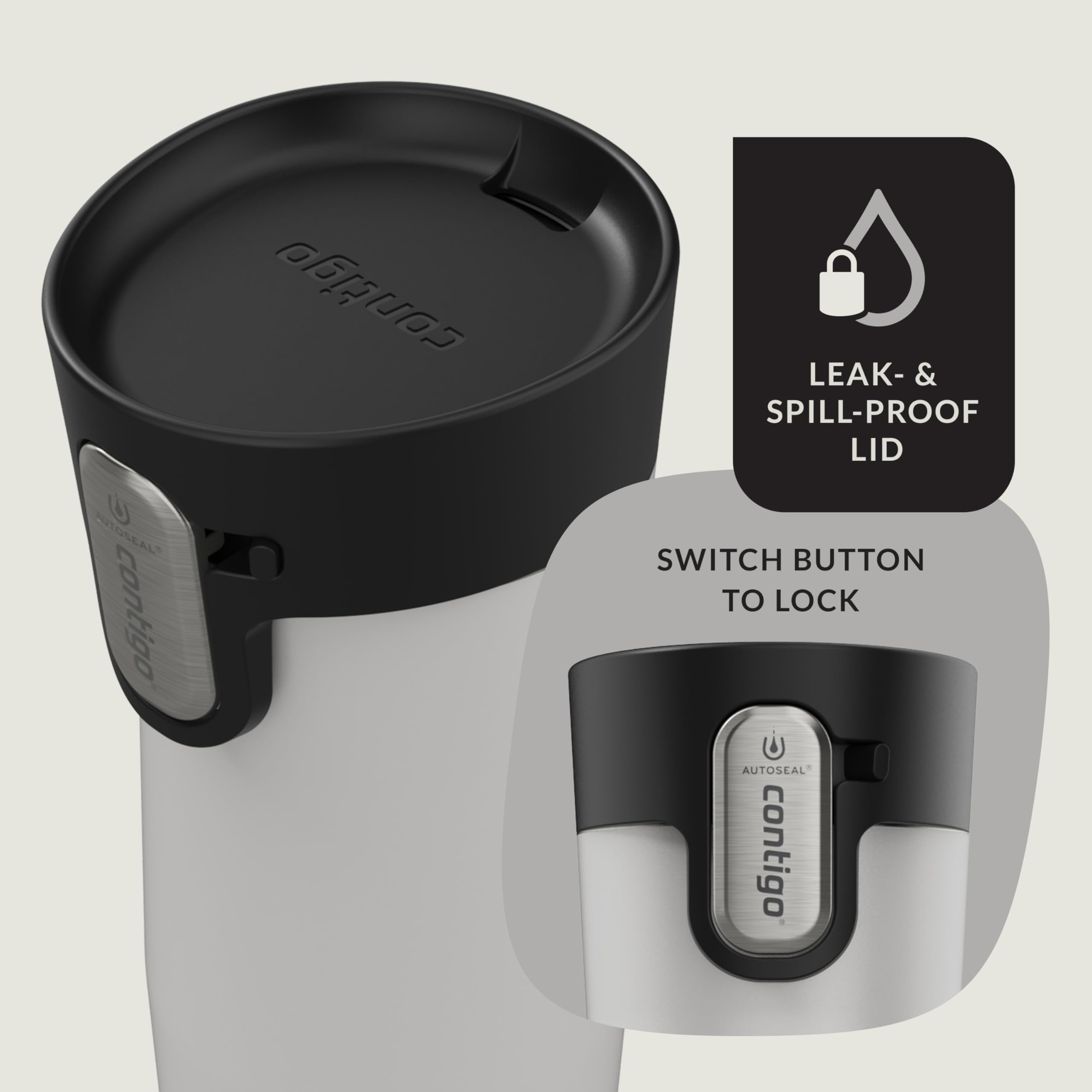 Contigo AUTOSEAL West Loop Vacuum-Insulated Stainless Steel Travel Mug with Easy-Clean Lid, 12oz | 7ZLQ