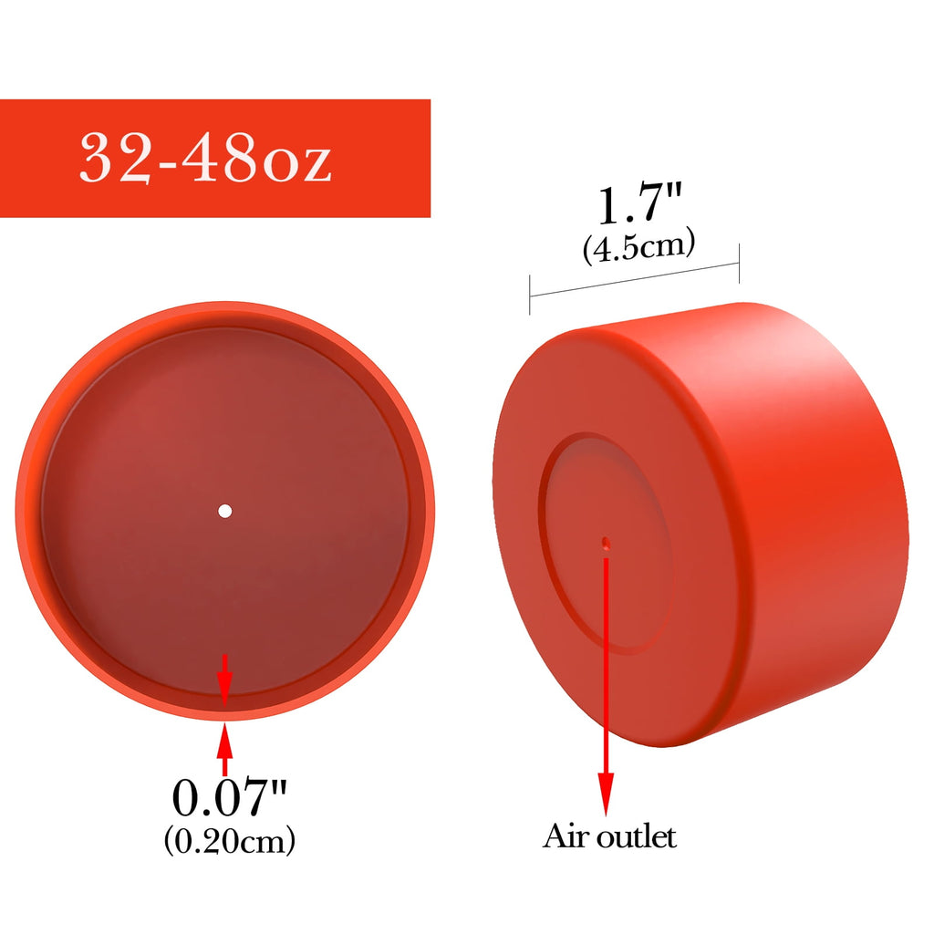 Linkidea 2 Pack Water Bottle Boot Compatible with Nalgene Sustain Wide Mouth 32oz/48oz, Narrow Mouth 32oz, Silicone Anti-Slip Bottle Bottom Bumper Protector (Red) | 1IM3