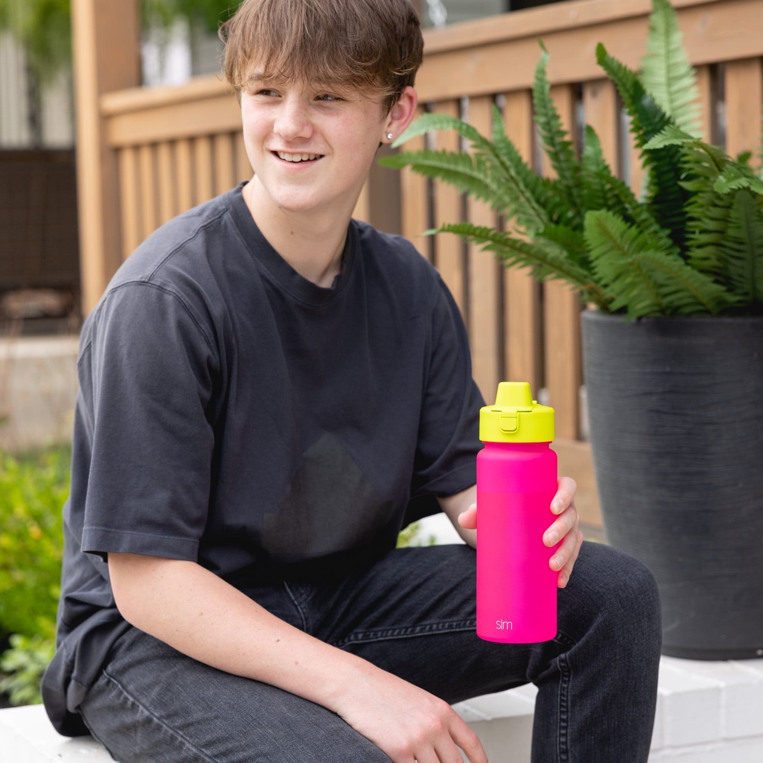 Simple Modern 22 fl oz Reusable Tritan Summit Water Bottle with Silicone Straw Lid|Raspberry Chartreuse | JXLZ
