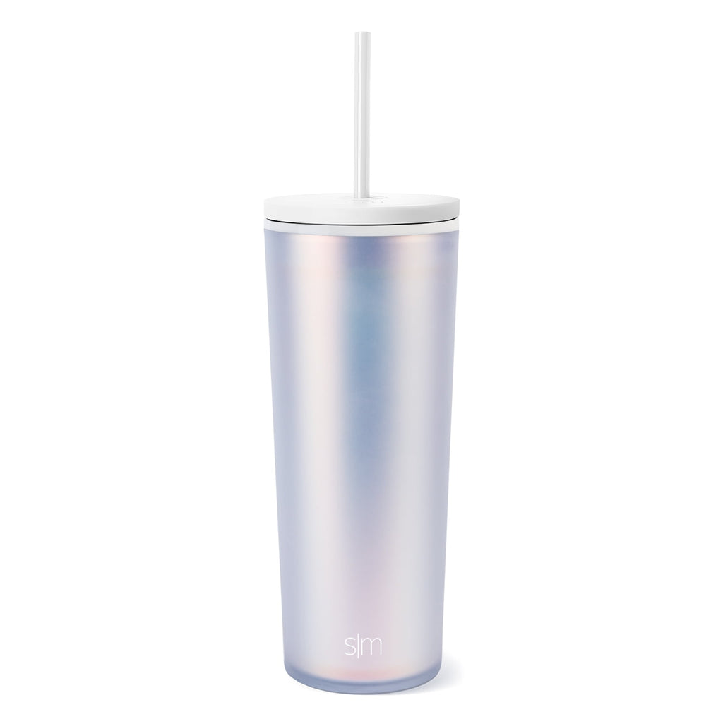 Simple Modern 24 fl oz Double Wall Plastic Classic Tumbler with Straw|Opalescent | JVIS