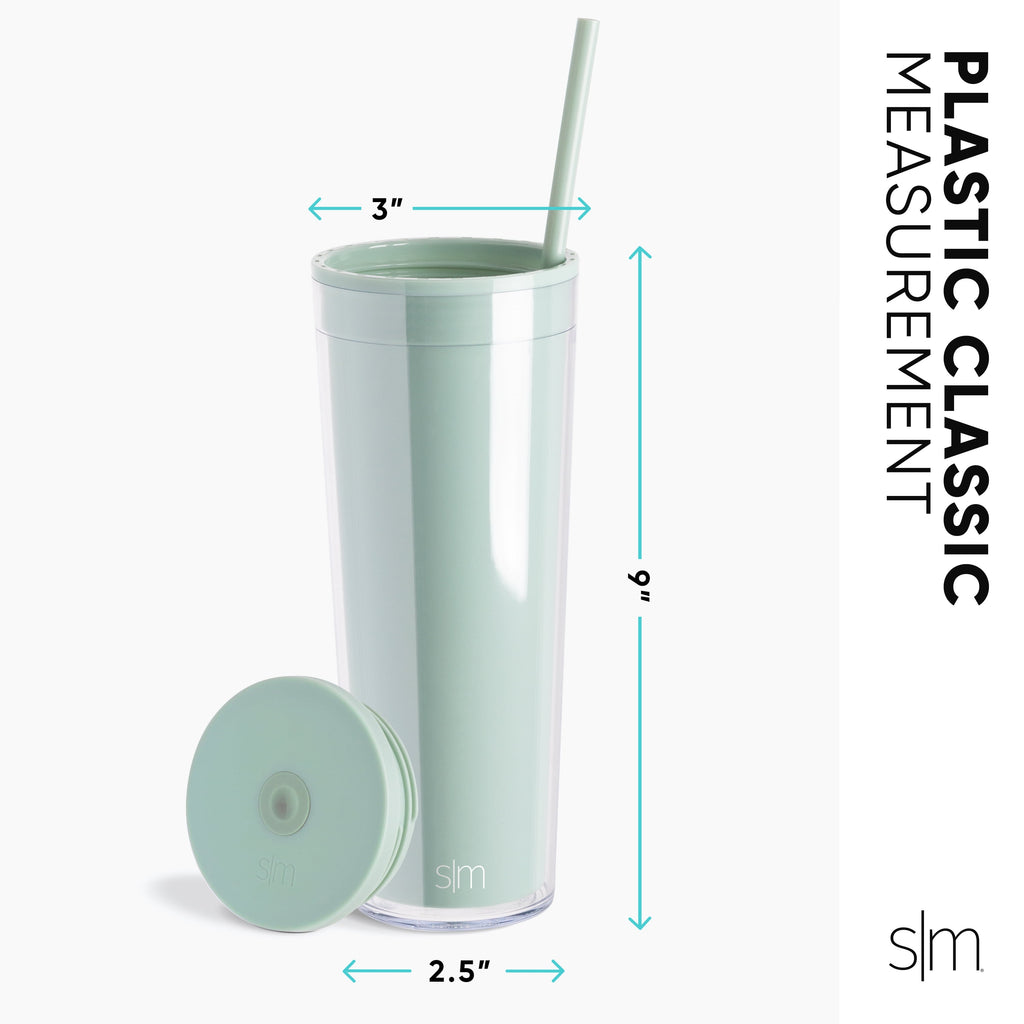 Simple Modern 24 fl oz Double Wall Plastic Classic Tumbler with Straw|Opalescent | JVIS