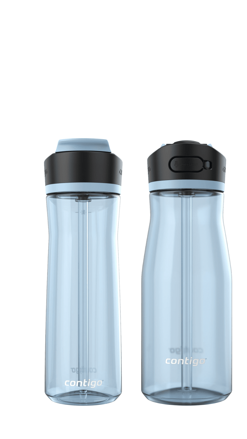 Contigo Ashland Water Bottle Bundle – Glacier Color, 32oz + 24oz Leakproof Autospout BPA-Free Set | RZER
