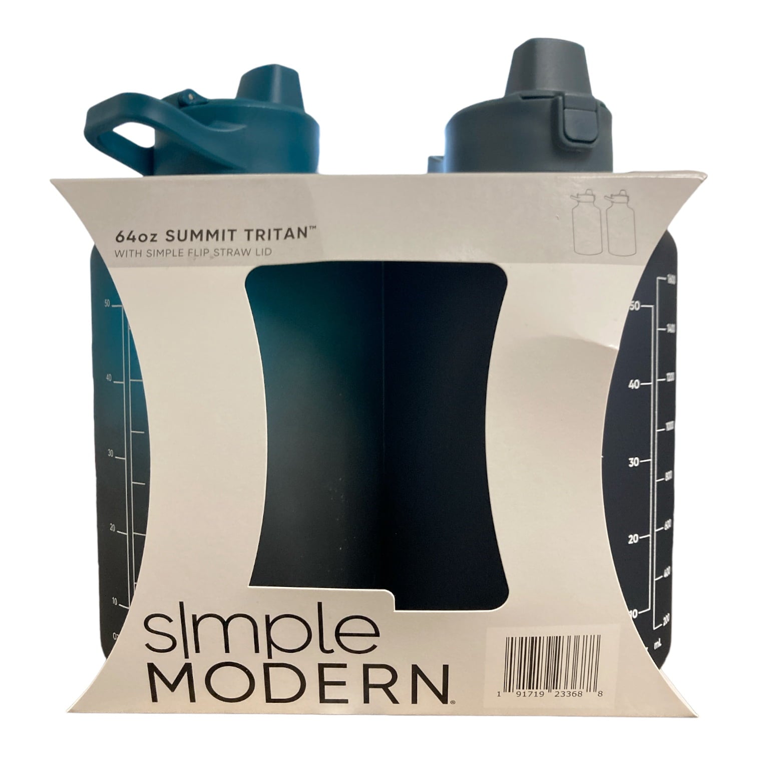 Simple Modern 64-oz Tritan Plastic Summit With Simple Flip Straw Lid 2 Pack (Sweet Taffy and Blush) | LRUB