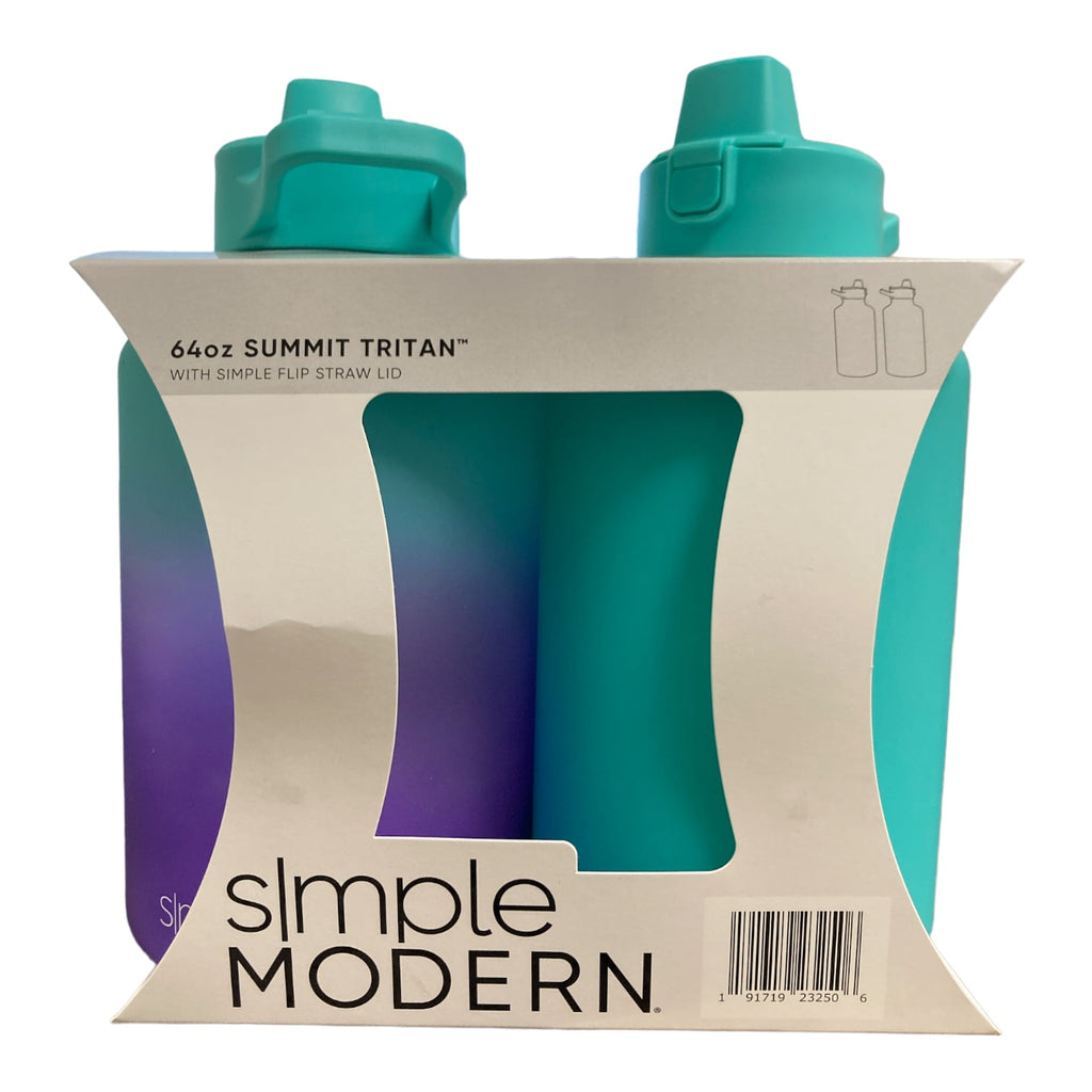 Simple Modern 64-oz Tritan Plastic Summit With Simple Flip Straw Lid 2 Pack (Sweet Taffy and Blush) | LRUB