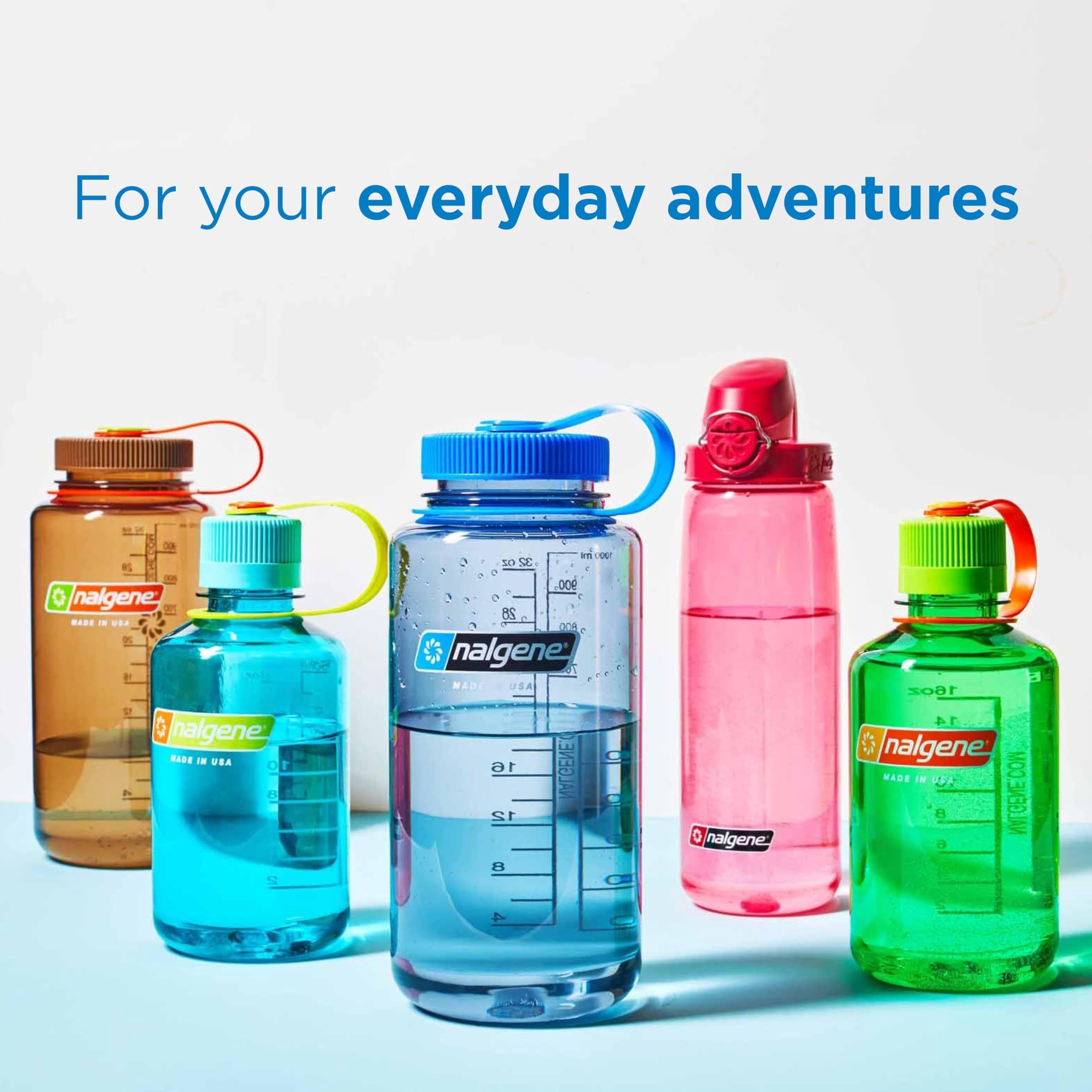 Nalgene Sustain Tritan BPA-Free Water Bottle Made with Material Derived from 50% Plastic Waste (using ISCC certified mass balance), 32 OZ, Narrow Mouth, Cotton | PQU3