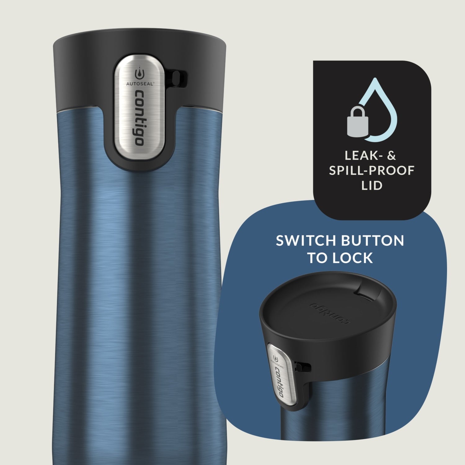 Contigo AUTOSEAL West Loop Vacuum-Insulated Stainless Steel Travel Mug with Easy-Clean Lid, 20 oz | 2V23