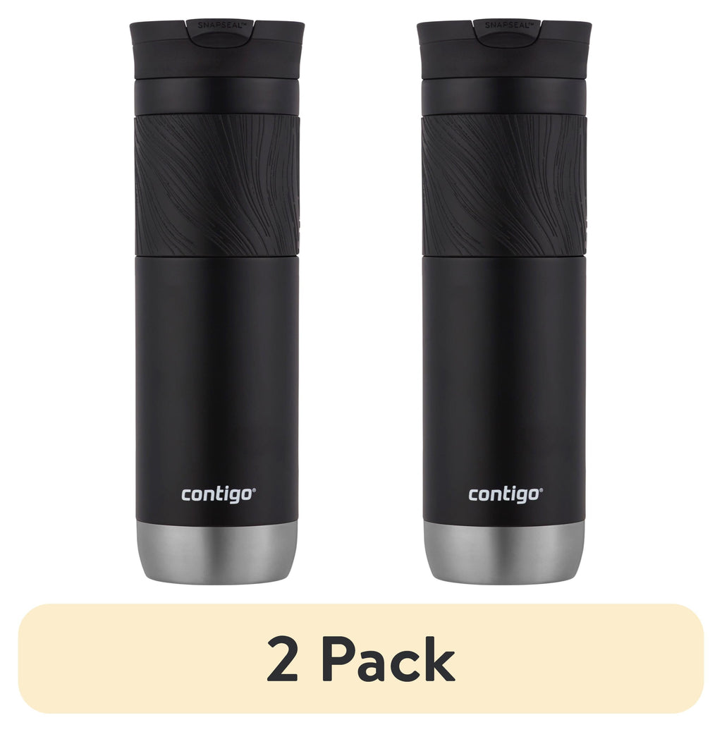 Contigo Byron 2.0 Stainless Steel Travel Mug with SNAPSEAL Lid and Grip in Black, 24 fl oz. | IA2O
