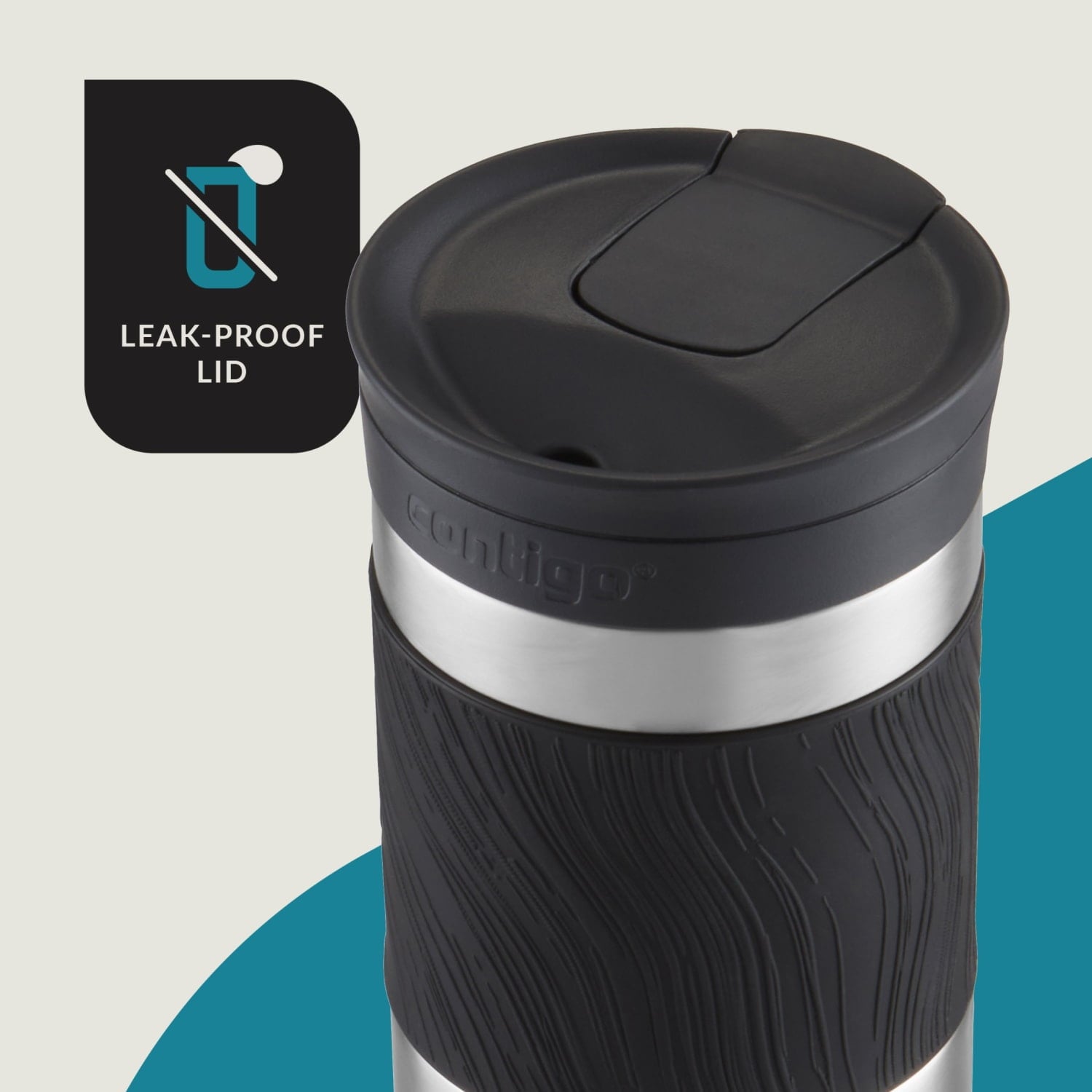 Contigo Byron 2.0 Stainless Steel Travel Mug with SNAPSEAL Lid and Grip in Black, 24 fl oz. | IA2O