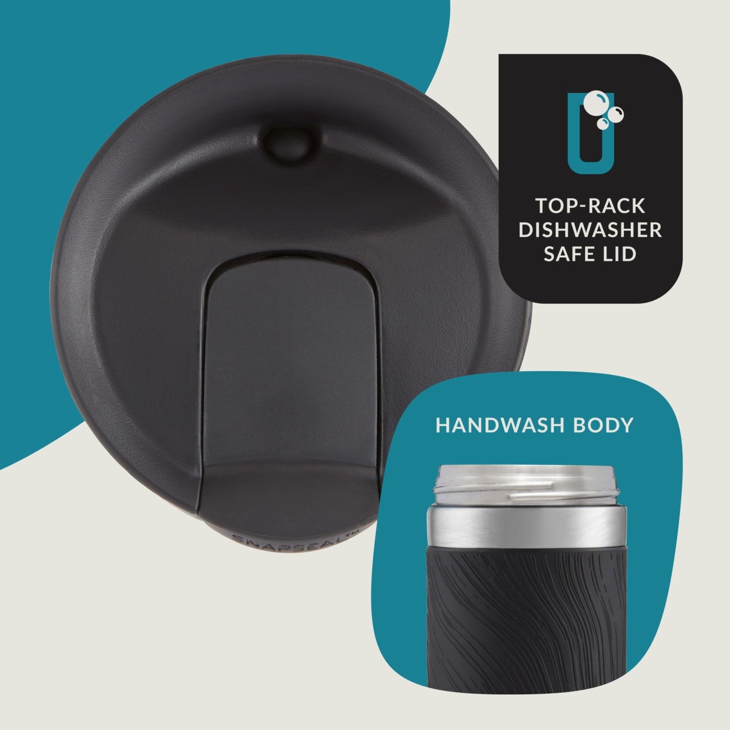 Contigo Byron 2.0 Stainless Steel Travel Mug with SNAPSEAL Lid and Grip in Black, 24 fl oz. | IA2O