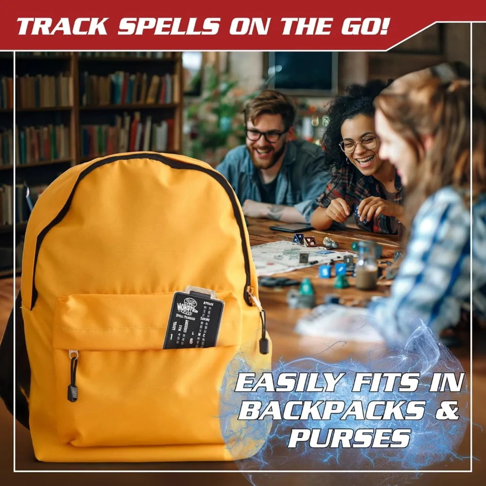 Ultimate RPG Spell Tracker for DND- Easily Keep Track of All Magic Stats, Levels, Modifiers Easily w Adjustable Place-Locking Dials &amp; Protective Cover- Compatible w Dungeons Dragons 5e Tabletop Games | T46C