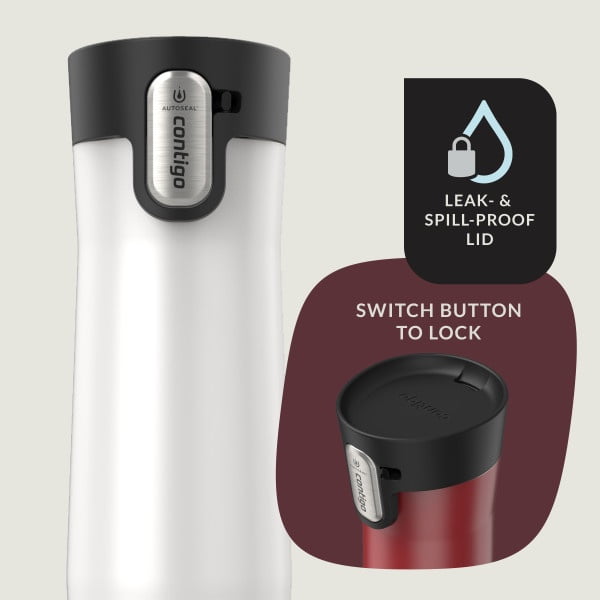 Contigo AUTOSEAL West Loop Vacuum-Insulated Stainless Steel Travel Mug with Easy-Clean Lid, 20 oz, Crystal Lakeside &amp; Crystal Agave, 2-Pack | 0H5I