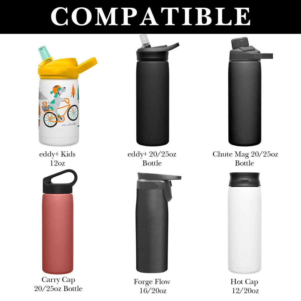 Linkidea 6 Pack Water Bottle Bottom Pad Compatible with CamelBak eddy+ Steel Bottle 20/25oz, Chute Mag Bottle, Silicone Anti-Slip Waterbottle Base Silencer Rubber Protector | 539W