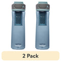 (2 pack) Contigo Clybourn Plastic FreeFlow Filter Water Bottle with AUTOSEAL Lid 24 oz., Dark Ice, with Replacable Filter | E8B5
