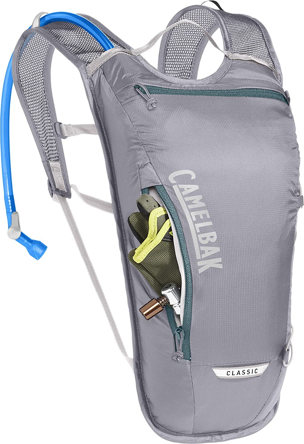 CamelBak Classic Light Bike Hydration Pack 70oz, Gunmetal/Hydro | V0HF