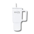 Tumbler 30 oz – Stainless Steel Cup with Handle and Lid | White Prime | R26H
