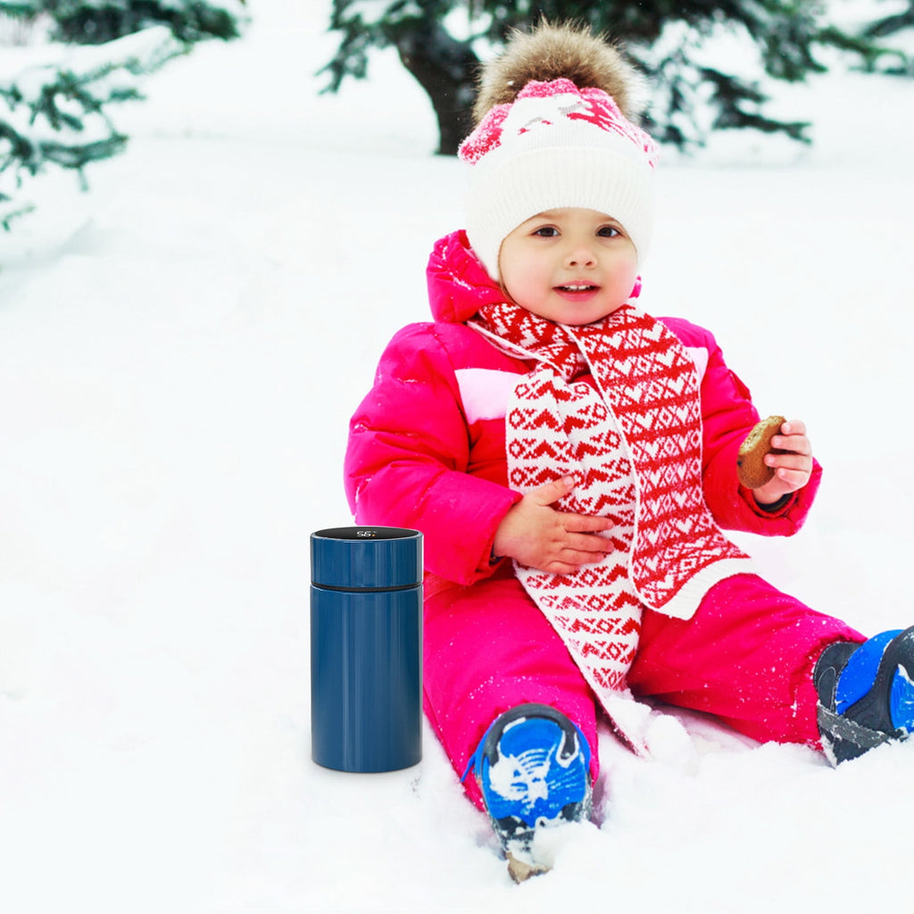 Stainless Steel Insulation Cup Cute Mini Portable Children Student Water Bottle Coffee Travel Mug LED Temperature Display Double Walled Vacuum Long Lasting Insulation | PU13