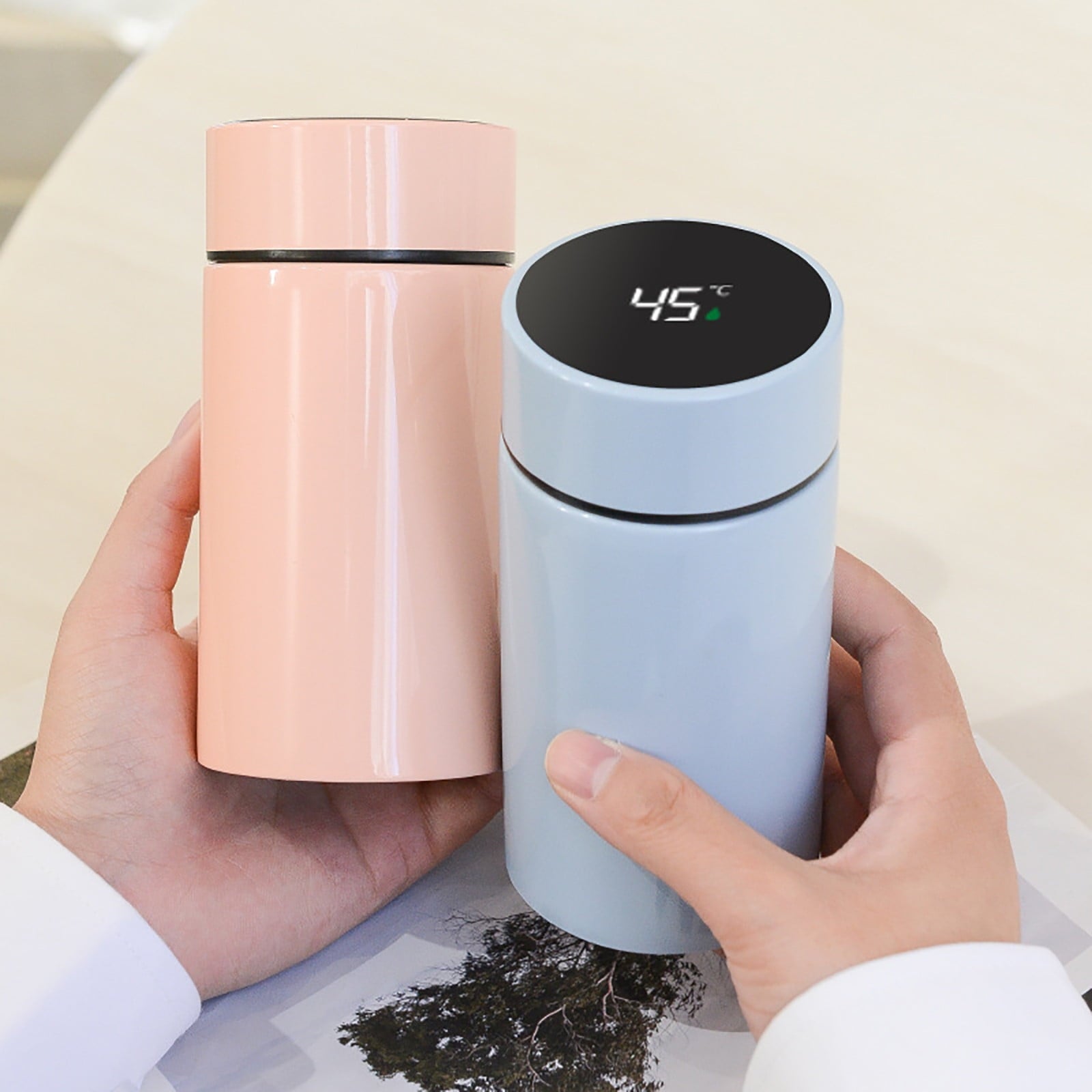 Stainless Steel Insulation Cup Cute Mini Portable Children Student Water Bottle Coffee Travel Mug LED Temperature Display Double Walled Vacuum Long Lasting Insulation | PU13