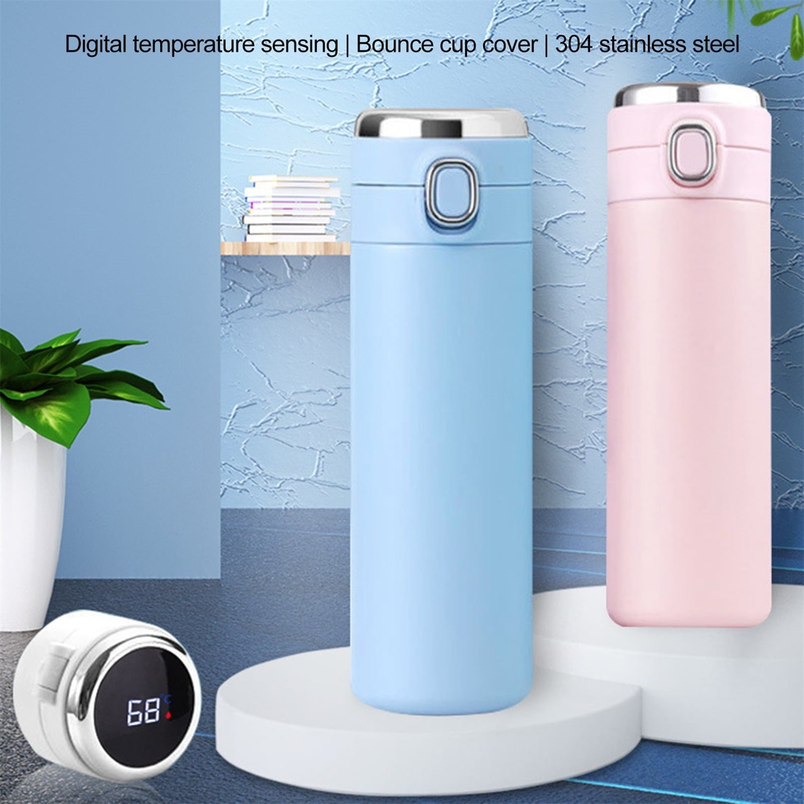 Stainless Steel Insulation Cup Cute Mini Portable Children Student Water Bottle Coffee Travel Mug LED Temperature Display Double Walled Vacuum Long Lasting Insulation | PU13