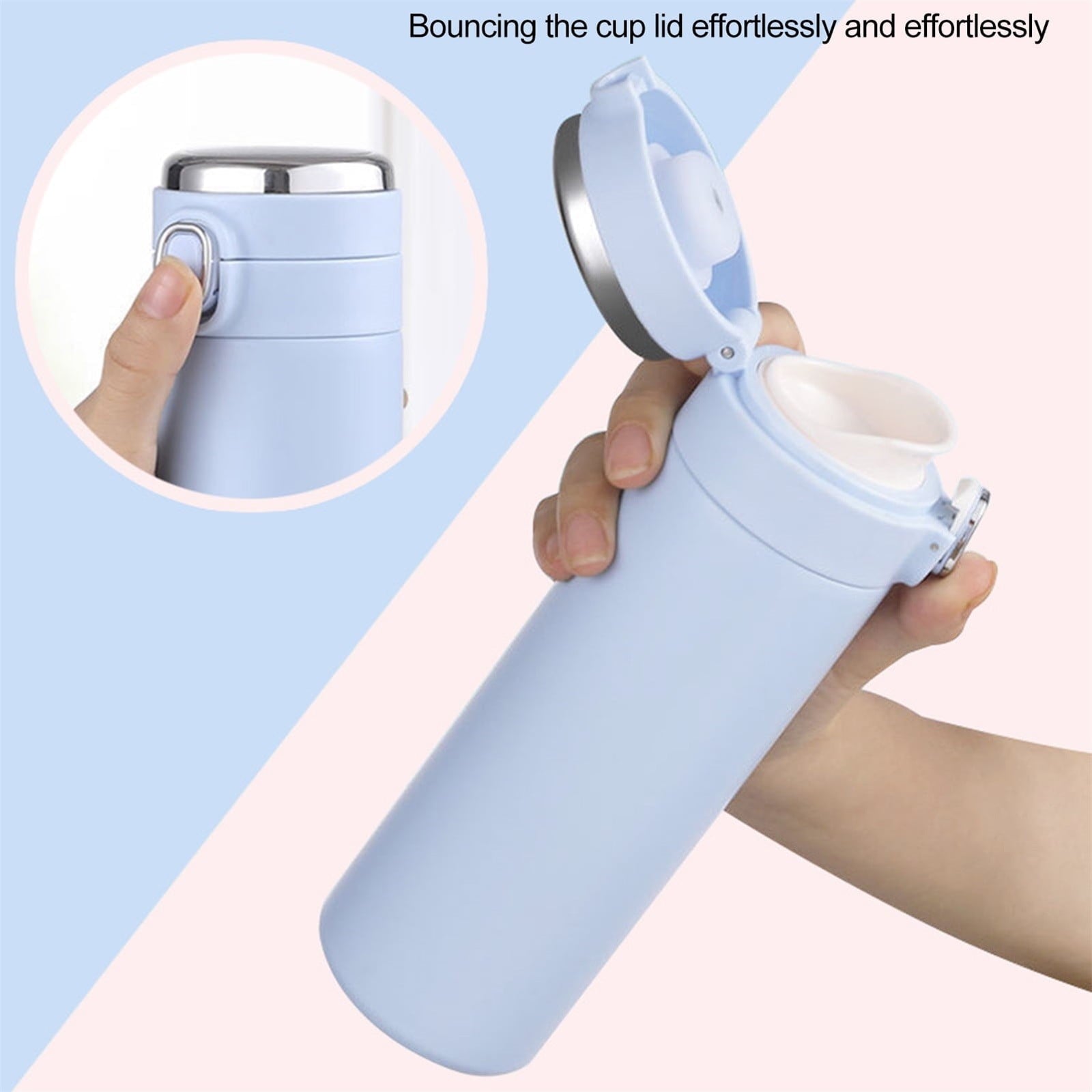 Stainless Steel Insulation Cup Cute Mini Portable Children Student Water Bottle Coffee Travel Mug LED Temperature Display Double Walled Vacuum Long Lasting Insulation | PU13