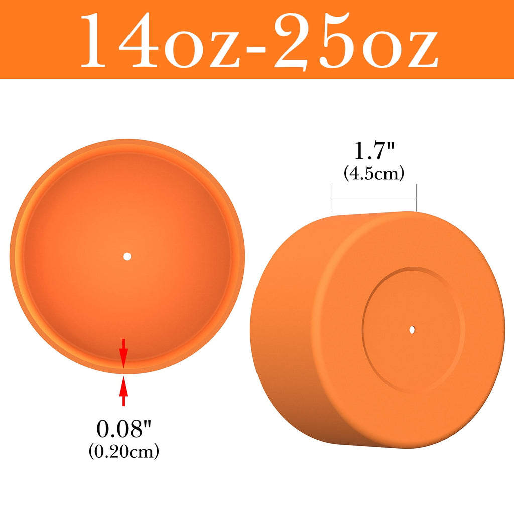 Linkidea 2 Pack Water Bottle Boot Compatible with CamelBak Eddy+20oz/25oz, Chute Mag 20oz/25oz, Carry Cap, Silicone Anti-Slip Bottle Bottom Bumper Protector (Orange) | G2ZP