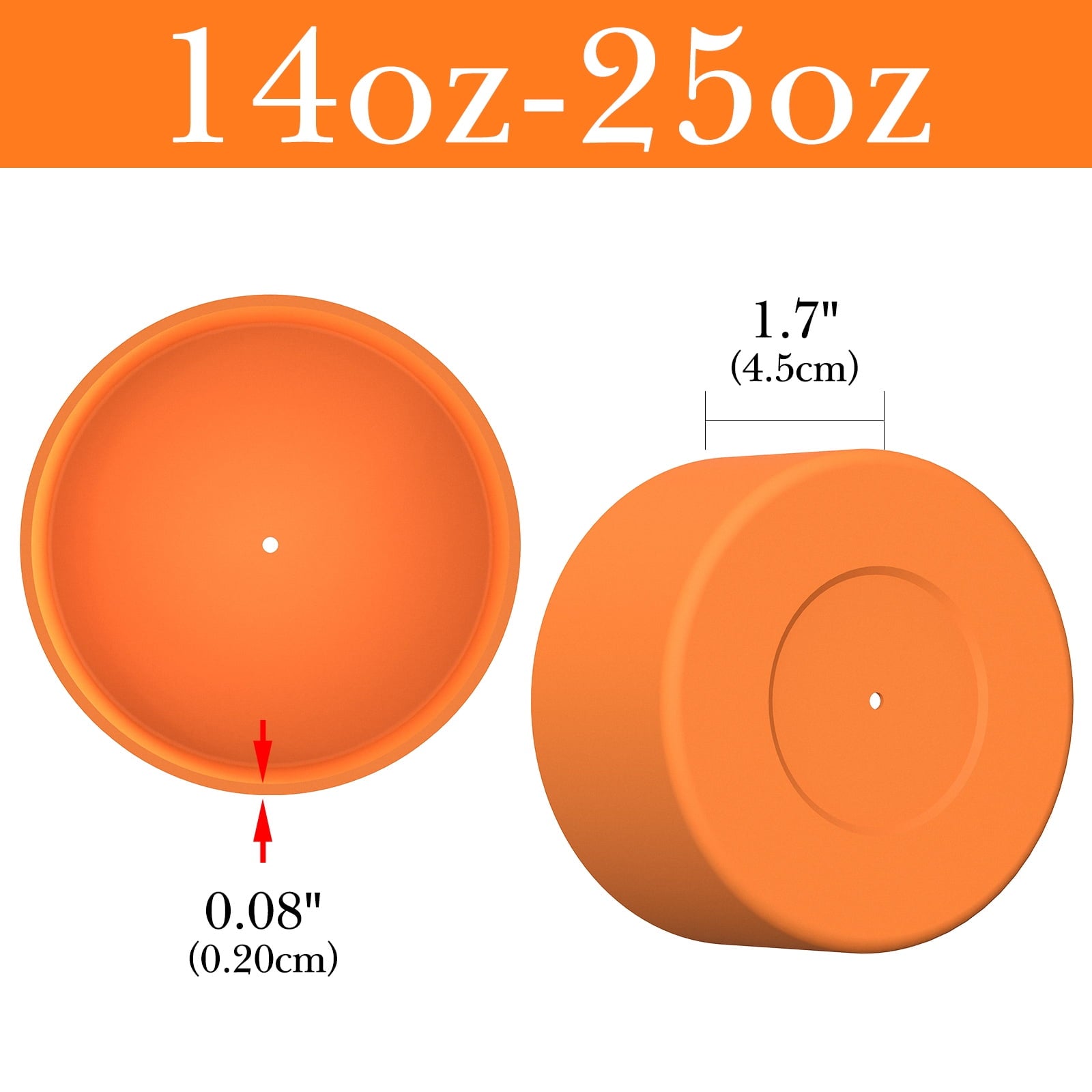 Linkidea 2 Pack Water Bottle Boot Compatible with CamelBak Eddy+20oz/25oz, Chute Mag 20oz/25oz, Carry Cap, Silicone Anti-Slip Bottle Bottom Bumper Protector (Orange) | G2ZP
