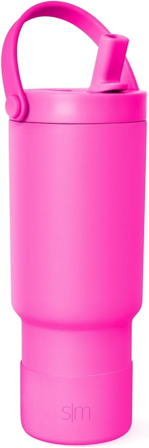 Simple Modern 24 fl oz Insulated Stainless Steel Trek Pivot Tumbler with Straw Lid and Top Handle|Seaside Blue | 9JCA