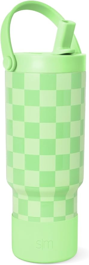 Simple Modern 24 fl oz Insulated Stainless Steel Trek Pivot Tumbler with Straw Lid and Top Handle|Seaside Blue | 9JCA