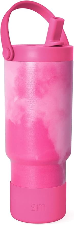 Simple Modern 24 fl oz Insulated Stainless Steel Trek Pivot Tumbler with Straw Lid and Top Handle|Seaside Blue | 9JCA