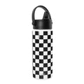 Simple Modern 18 fl oz Insulated Stainless Steel Summit Wide Mouth Water Bottle with Handle and Straw Lid|Black and White Checkmate | 73Y9