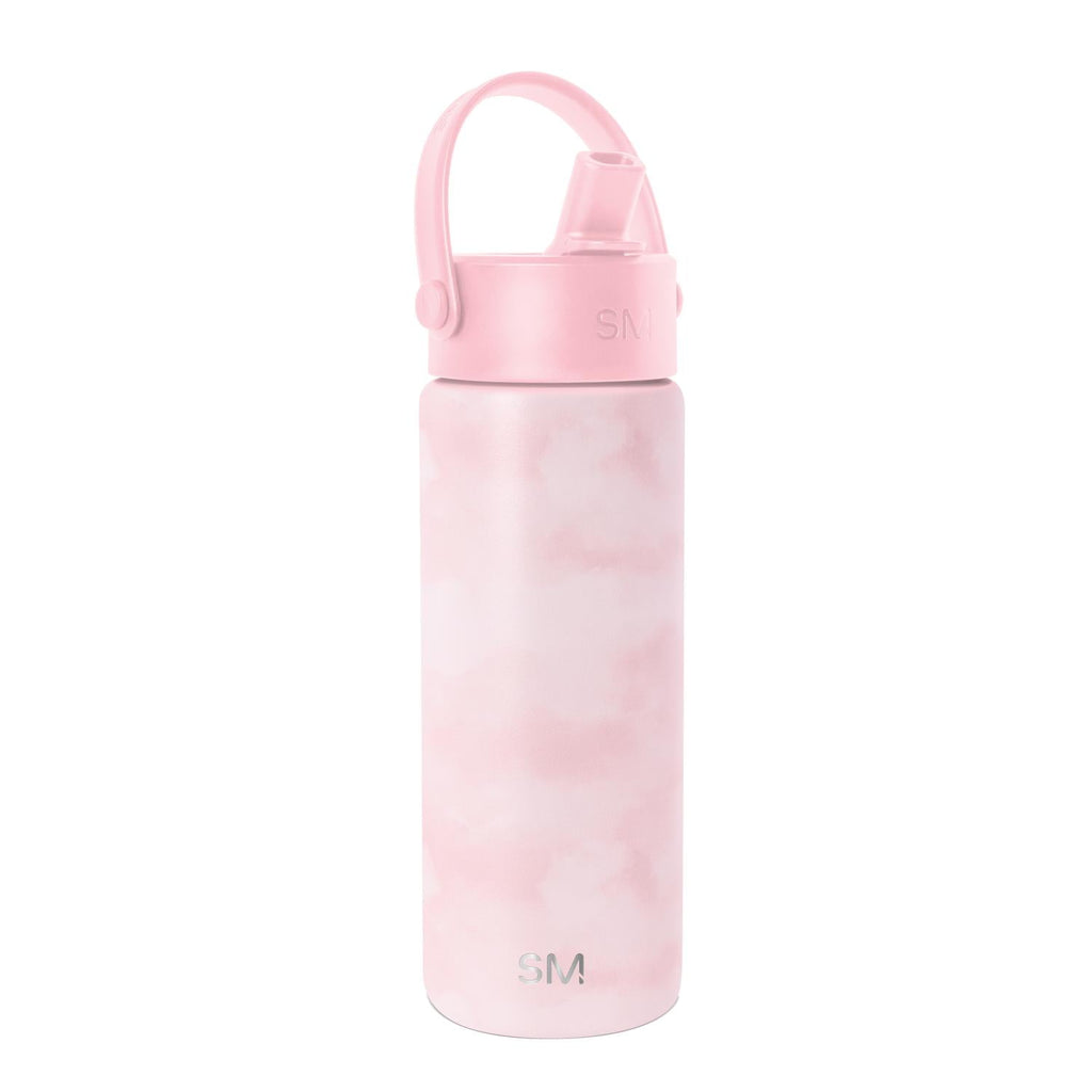 Simple Modern 18 fl oz Insulated Stainless Steel Summit Wide Mouth Water Bottle with Handle and Straw Lid|Black and White Checkmate | 73Y9