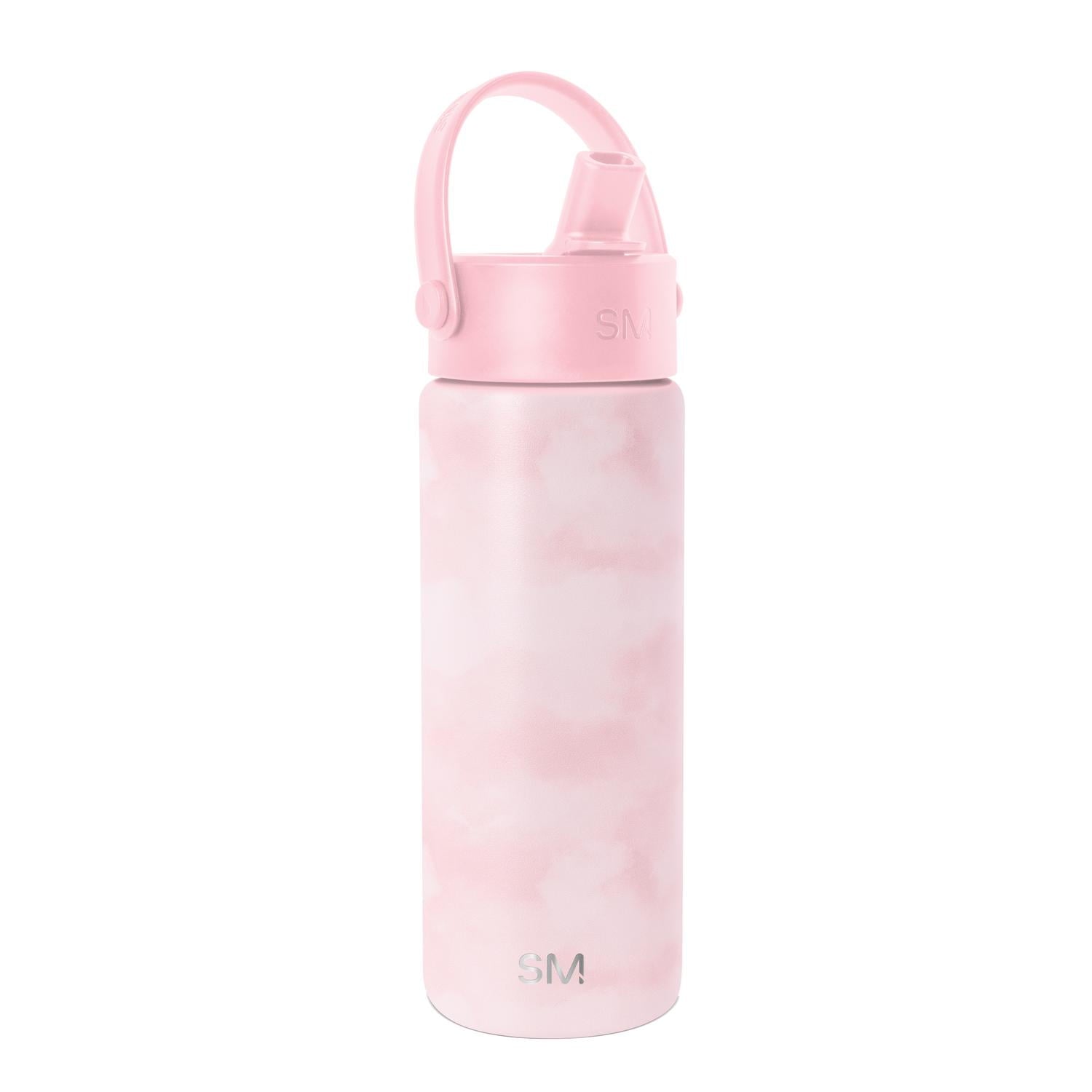 Simple Modern 18 fl oz Insulated Stainless Steel Summit Wide Mouth Water Bottle with Handle and Straw Lid|Black and White Checkmate | 73Y9
