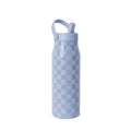 Simple Modern 34 fl oz Insulated Stainless Steel Mesa Wide Mouth Water Bottle with Handle and Push Button Straw Lid | Mystifying Blue Checkmate | 38AM