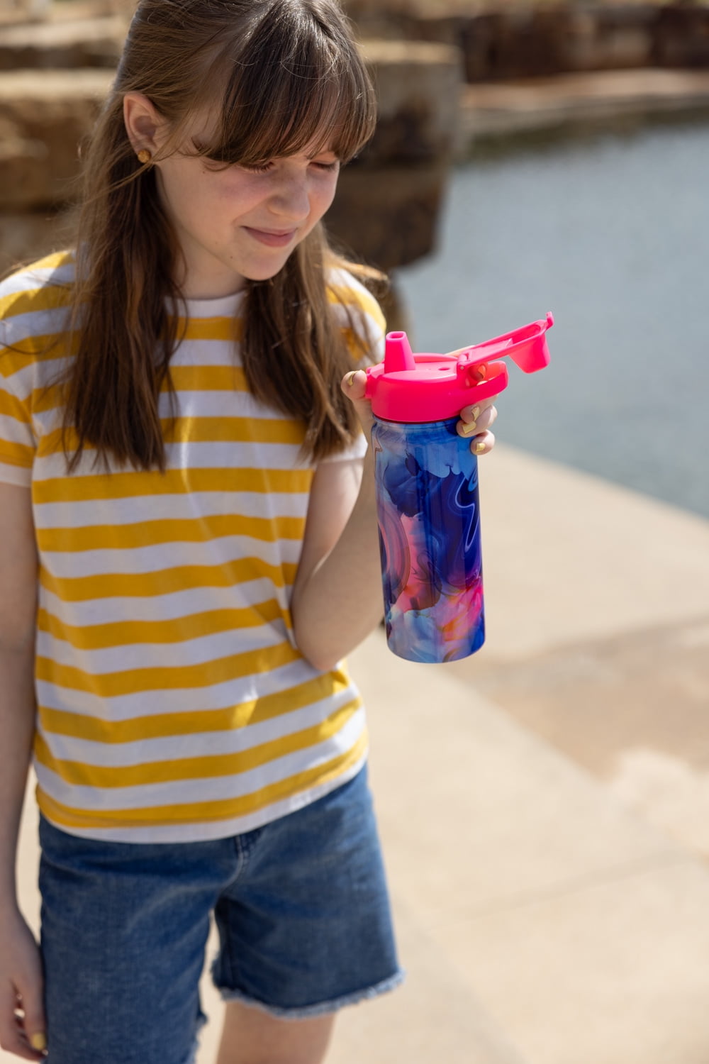 Simple Modern 18 fl oz Insulated Stainless Steel Summit Water Bottle with Covered Silicone Straw Lid | Dreamcicle | QYG4
