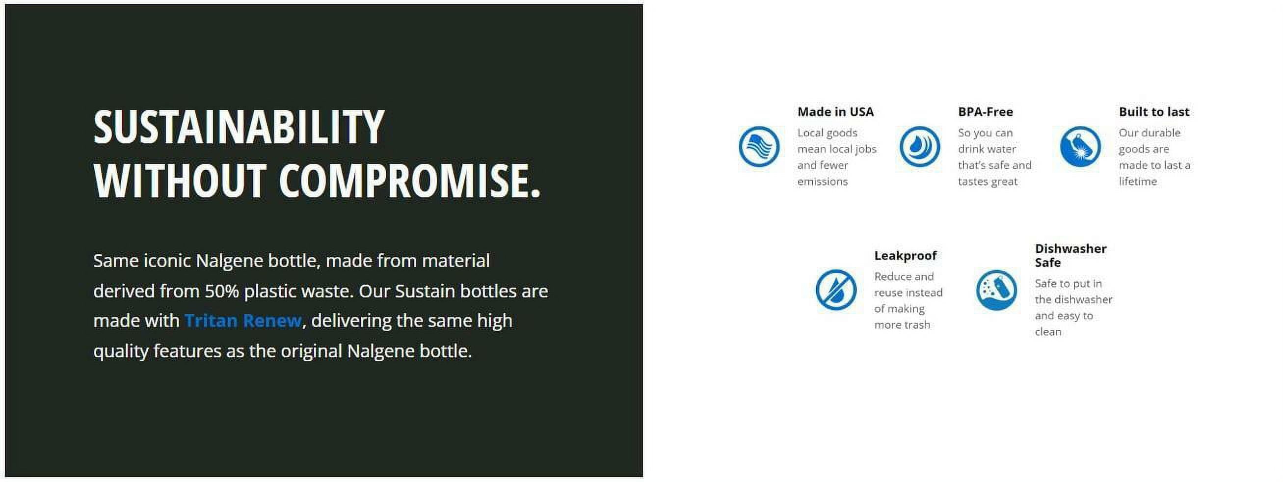 Nalgene Sustain 16 oz. Narrow Mouth Water Bottle - Cornflower Blue | 7G3R