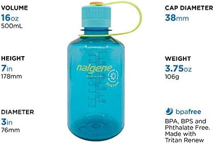 Nalgene Sustain 16 oz. Narrow Mouth Water Bottle - Cornflower Blue | 7G3R