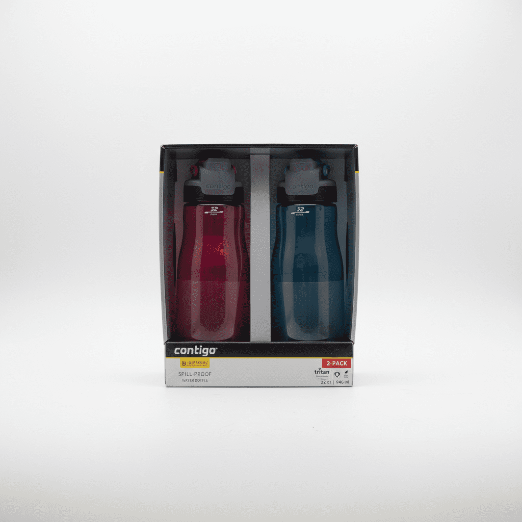 Contigo 32oz AutoSeal Fit Water Bottle 2-Pack Sangria Juniper New Damaged Box | F2MX