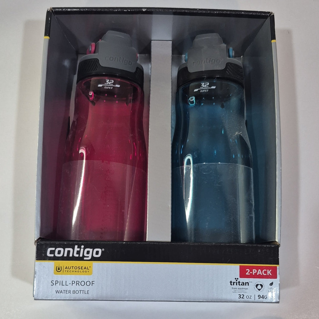 Contigo 32oz AutoSeal Fit Water Bottle 2-Pack Sangria Juniper New Damaged Box | F2MX