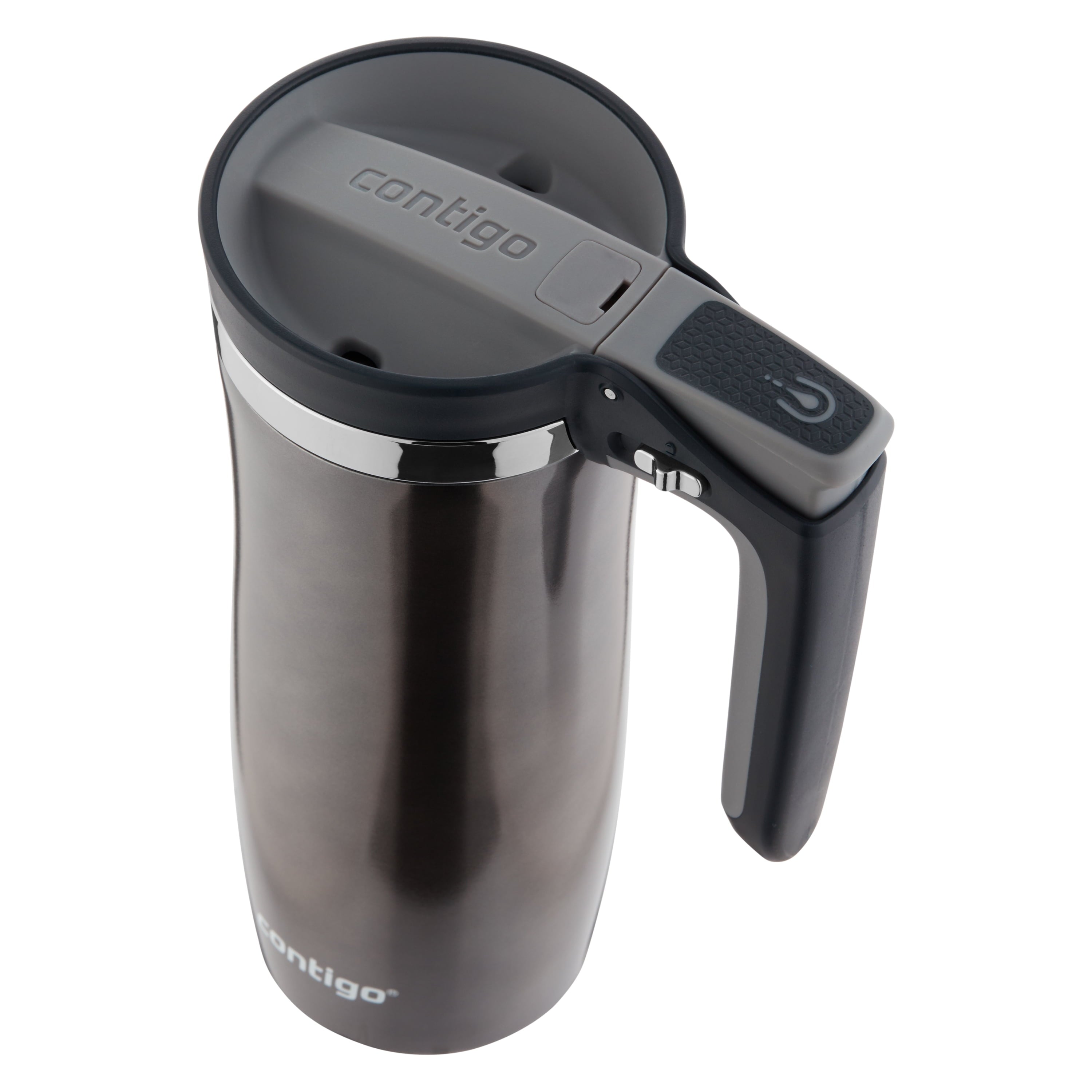 Contigo Autoseal Vacuum Insulated 16 Ounce Stainless Steel Gunmetal Travel Mug with Easy Lid | O37M