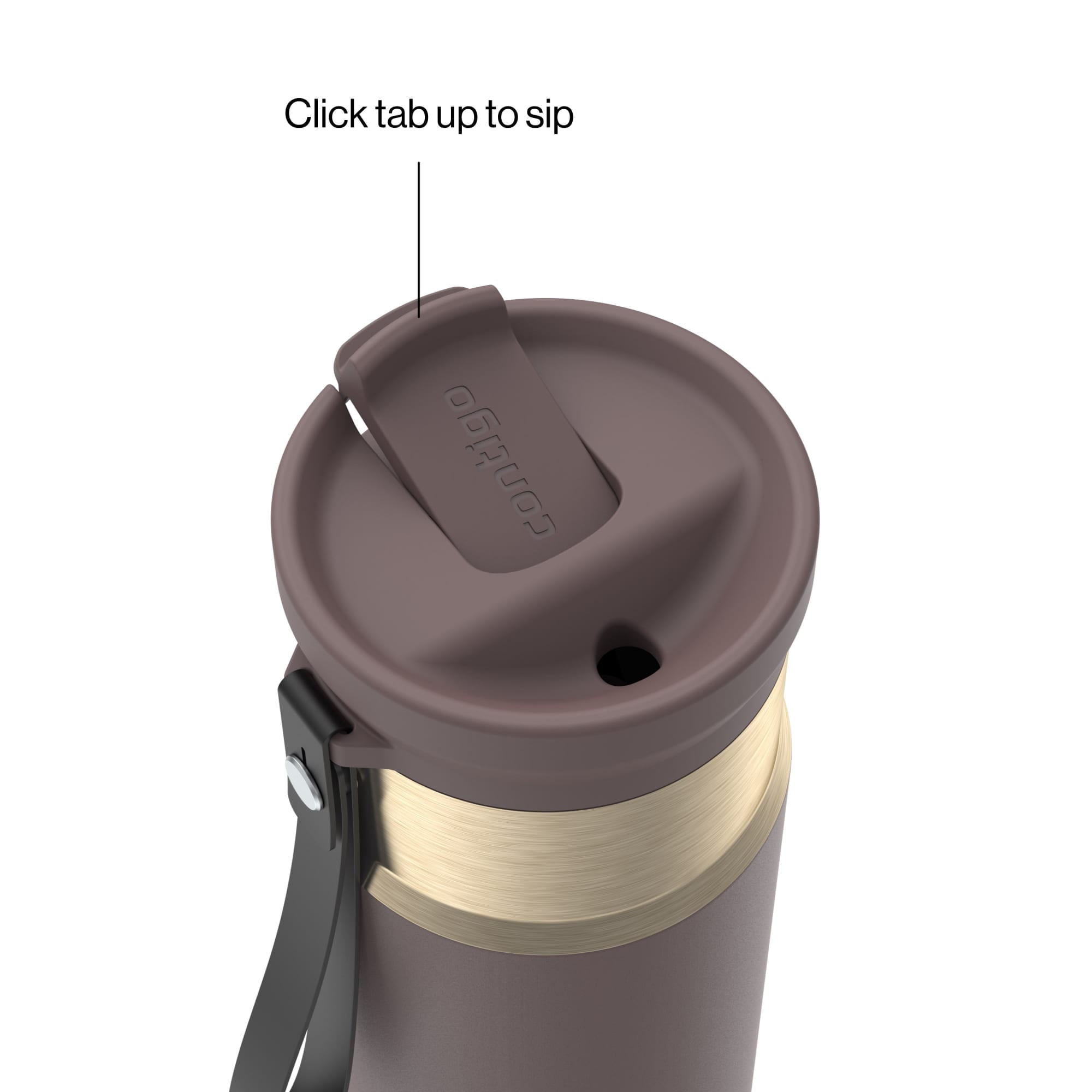 Contigo SnapSeal 16 oz Leakproof Stainless Steel Water Bottle with Carrying Strap | Z36N