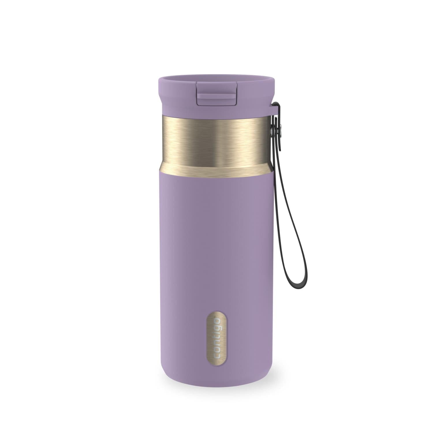 Contigo SnapSeal 16 oz Leakproof Stainless Steel Water Bottle with Carrying Strap | Z36N