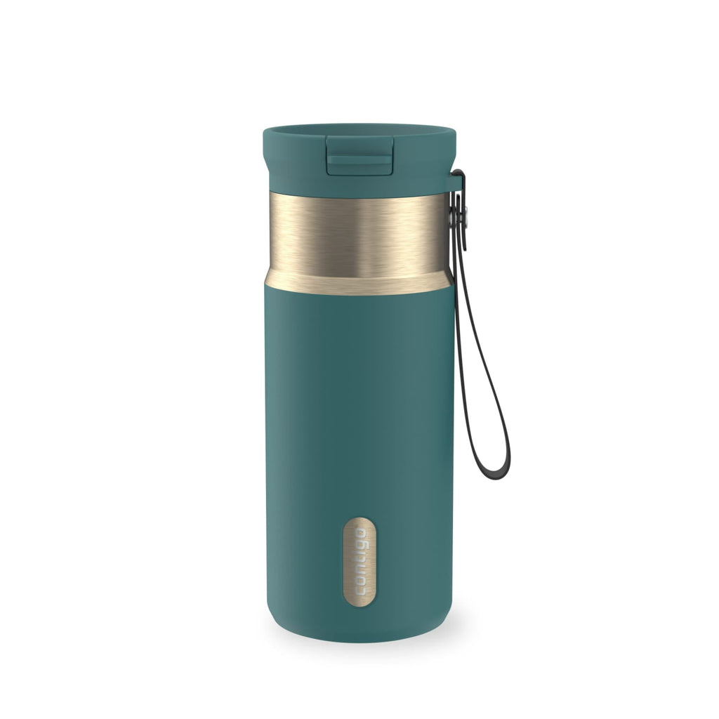 Contigo SnapSeal 16 oz Leakproof Stainless Steel Water Bottle with Carrying Strap | Z36N